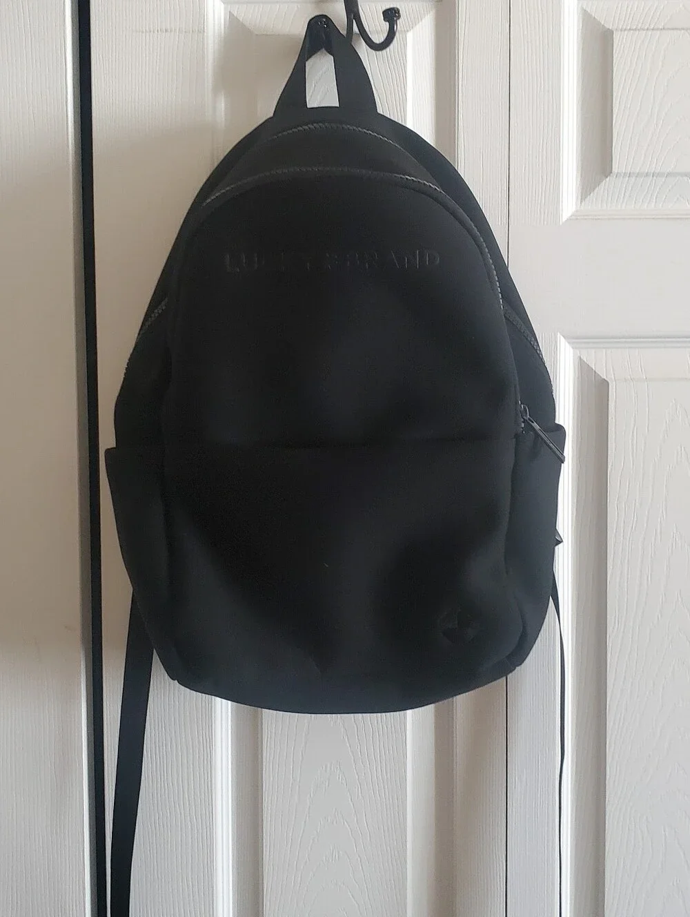 LUCKY BRAND GLOBETROTTER LAPTOP NEOPRENE BLACK BACKPACK.